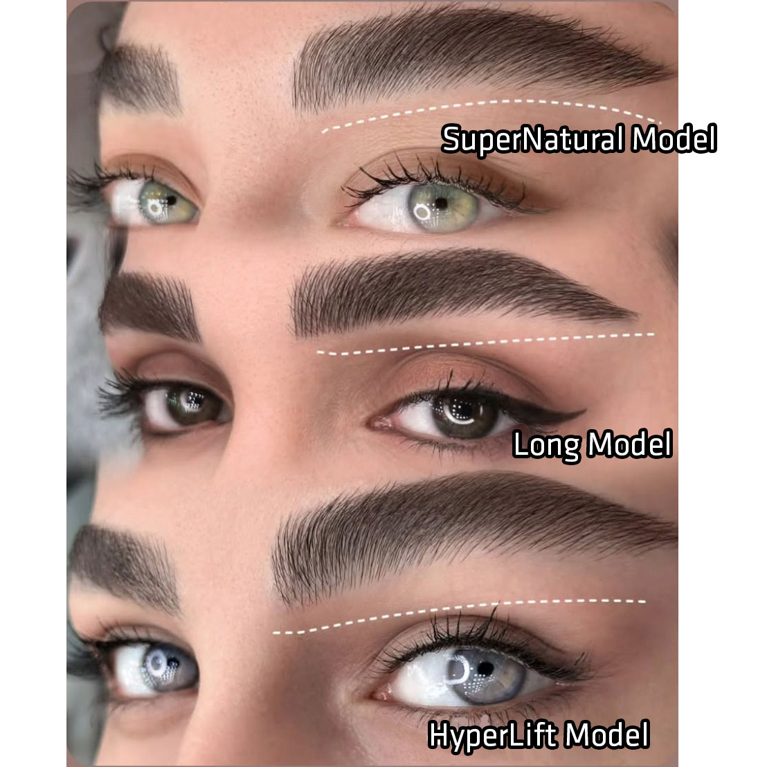 Natural eyebrow microblading